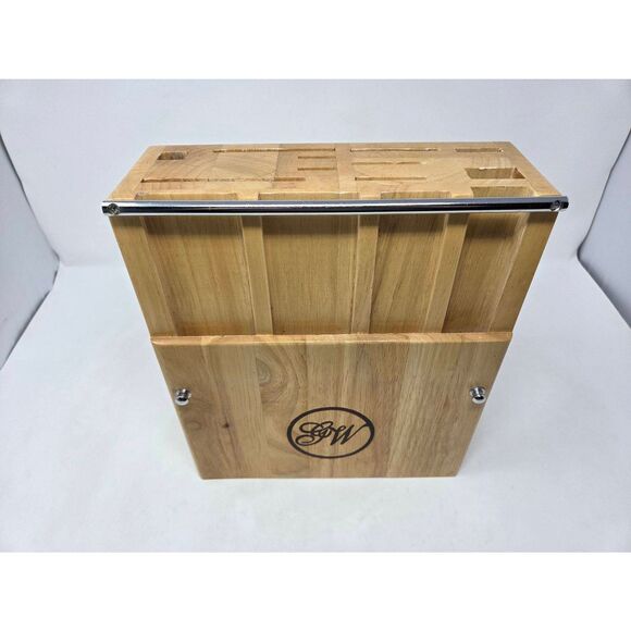GUNTER WILHELM EXECUTIVE CHEF SERIES WOODEN KNIFE BLOCK 15 SLOT BLOCK ONLY - Picture 1 of 8
